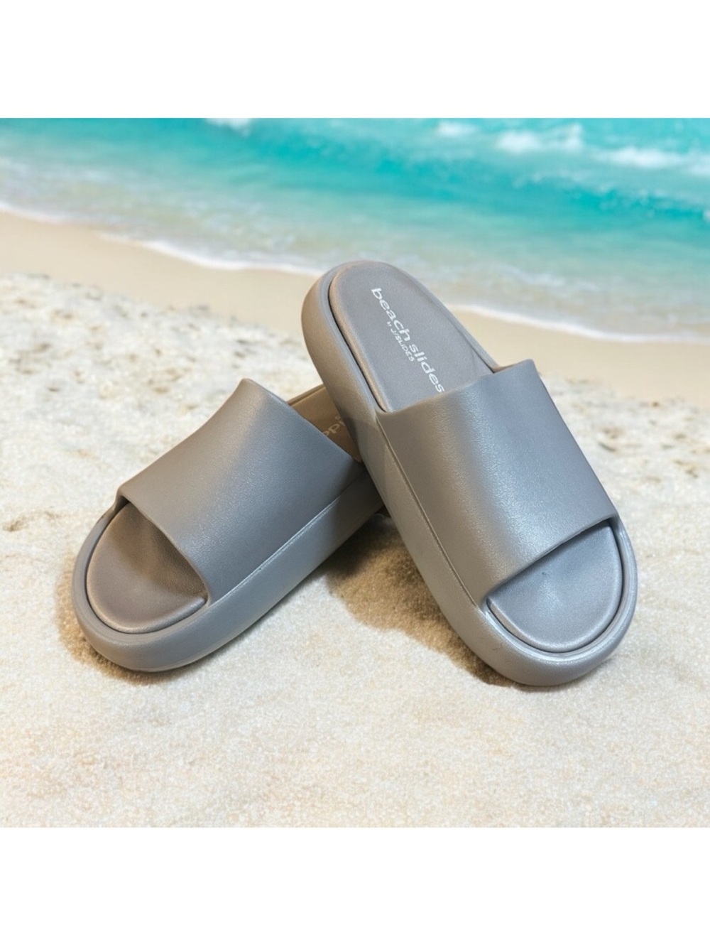 J/Slides SQUISHY Grey EVA Size 10 NEW IN BOX